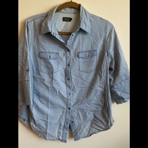 Light Denim Button down top US size 2XL